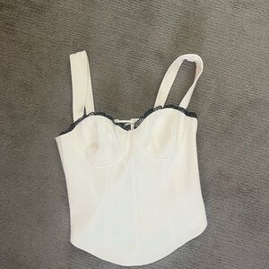 Reformation Cream and Black top